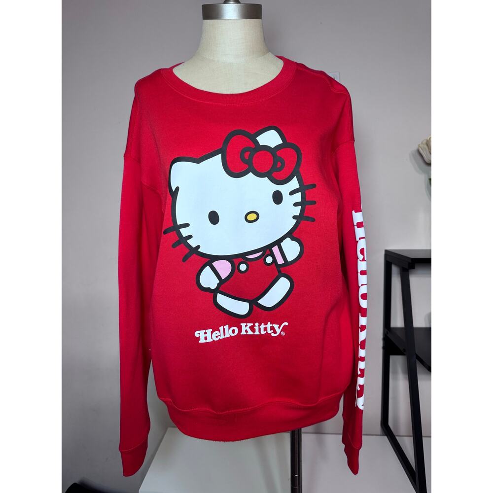 Sanrio Hello Kitty Hybrid Apparel Crewneck Long Sleeve Sweatshirt Womens Size XL